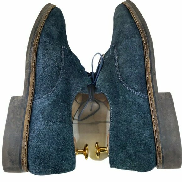 JACK WILLS Men’s Size 9 M Blue Suede Oxford Dress main image 4
